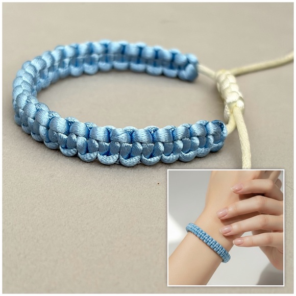 Jewelry - Blue and white braided bracelet